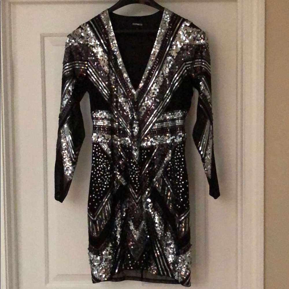 Express sequins dress size Large